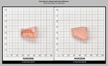 Nanosital Simulated Light Pink Morganite Lab Created Faceting Rough for Gem Cutting - #28 - Various Sizes : NAN2846