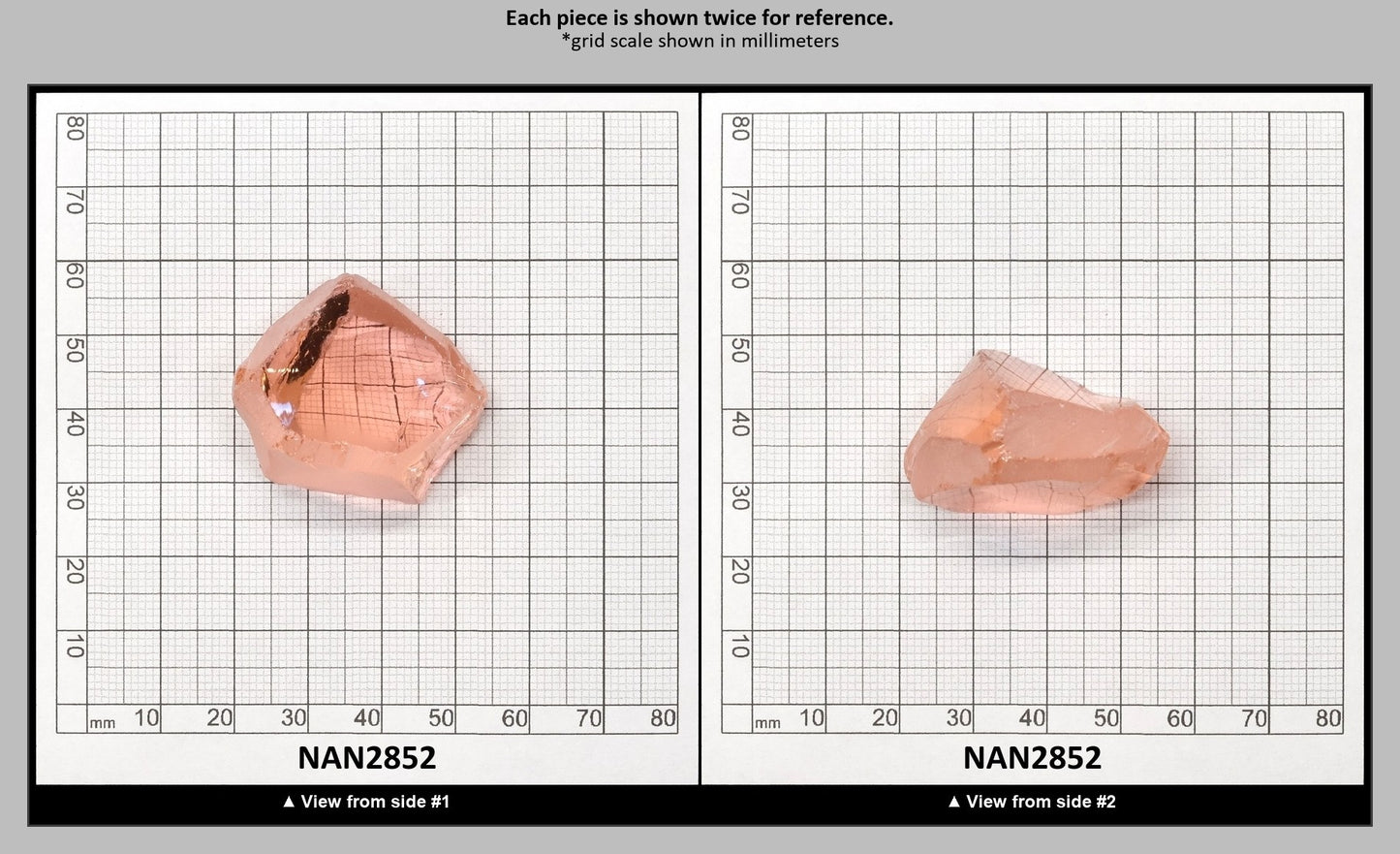 Nanosital Simulated Light Pink Morganite Lab Created Faceting Rough for Gem Cutting - #28 - Various Sizes : NAN2852
