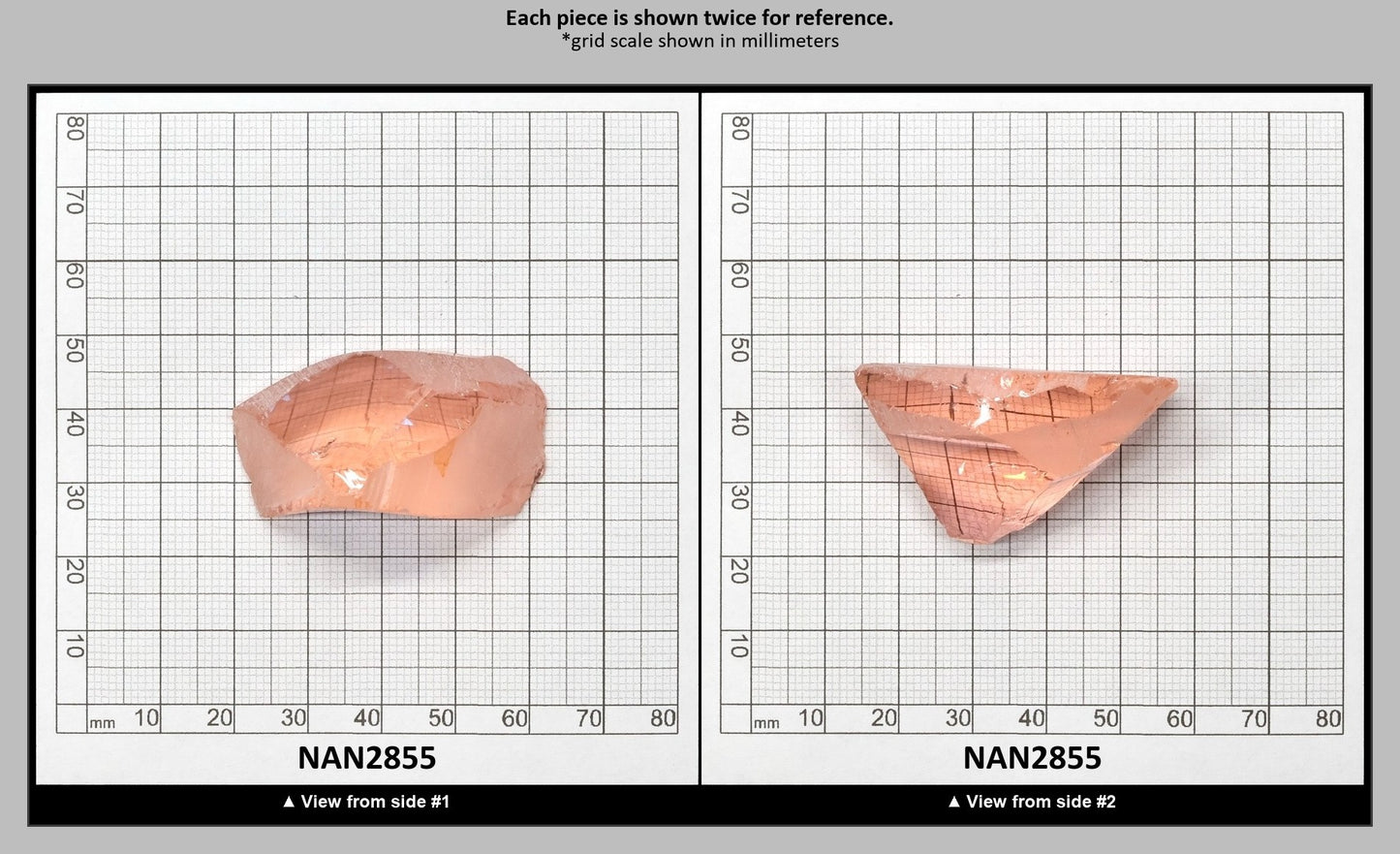Nanosital Simulated Light Pink Morganite Lab Created Faceting Rough for Gem Cutting - #28 - Various Sizes : NAN2855