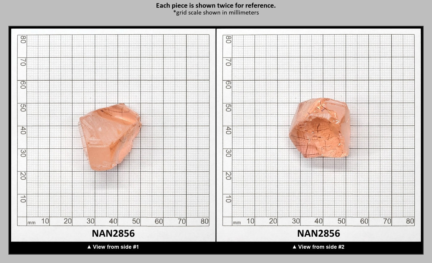 Nanosital Simulated Light Pink Morganite Lab Created Faceting Rough for Gem Cutting - #28 - Various Sizes : NAN2856