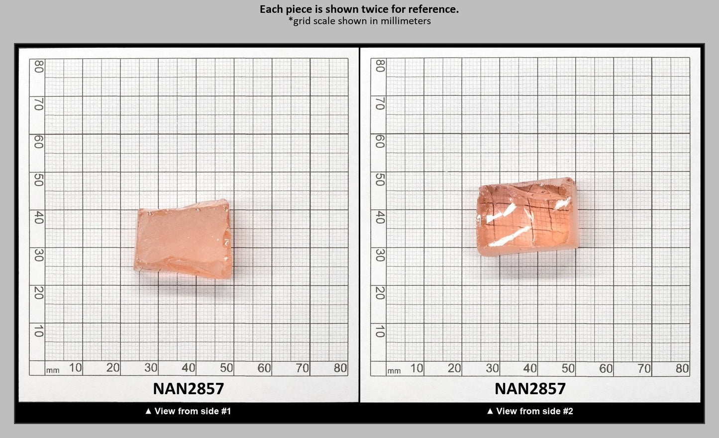 Nanosital Simulated Light Pink Morganite Lab Created Faceting Rough for Gem Cutting - #28 - Various Sizes : NAN2857
