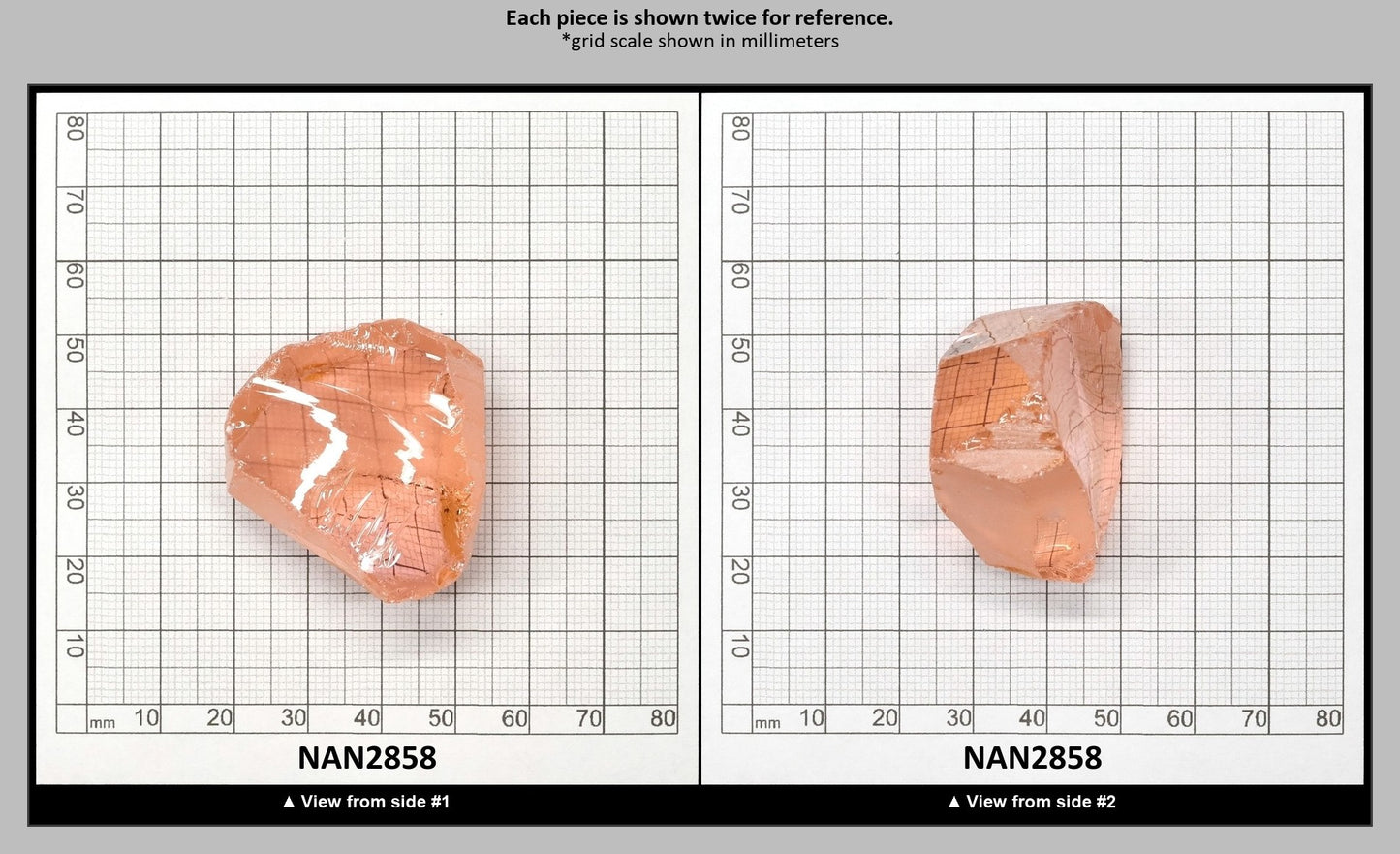Nanosital Simulated Light Pink Morganite Lab Created Faceting Rough for Gem Cutting - #28 - Various Sizes : NAN2858