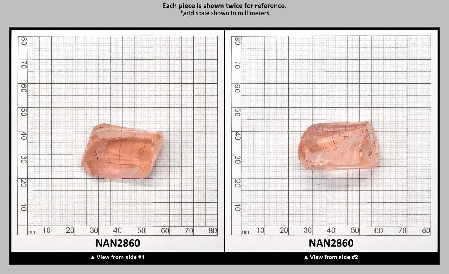 Nanosital Simulated Light Pink Morganite Lab Created Faceting Rough for Gem Cutting - #28 - Various Sizes : NAN2860