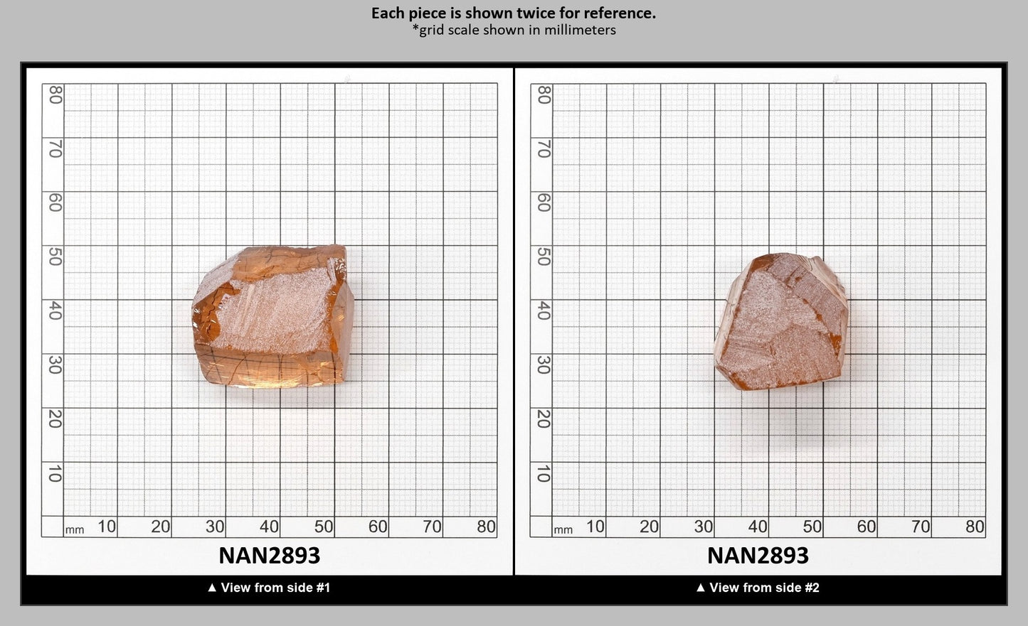 Nanosital Simulated Salmon Lab Created Faceting Rough for Gem Cutting - #A-1076 - Various Sizes : NAN2893