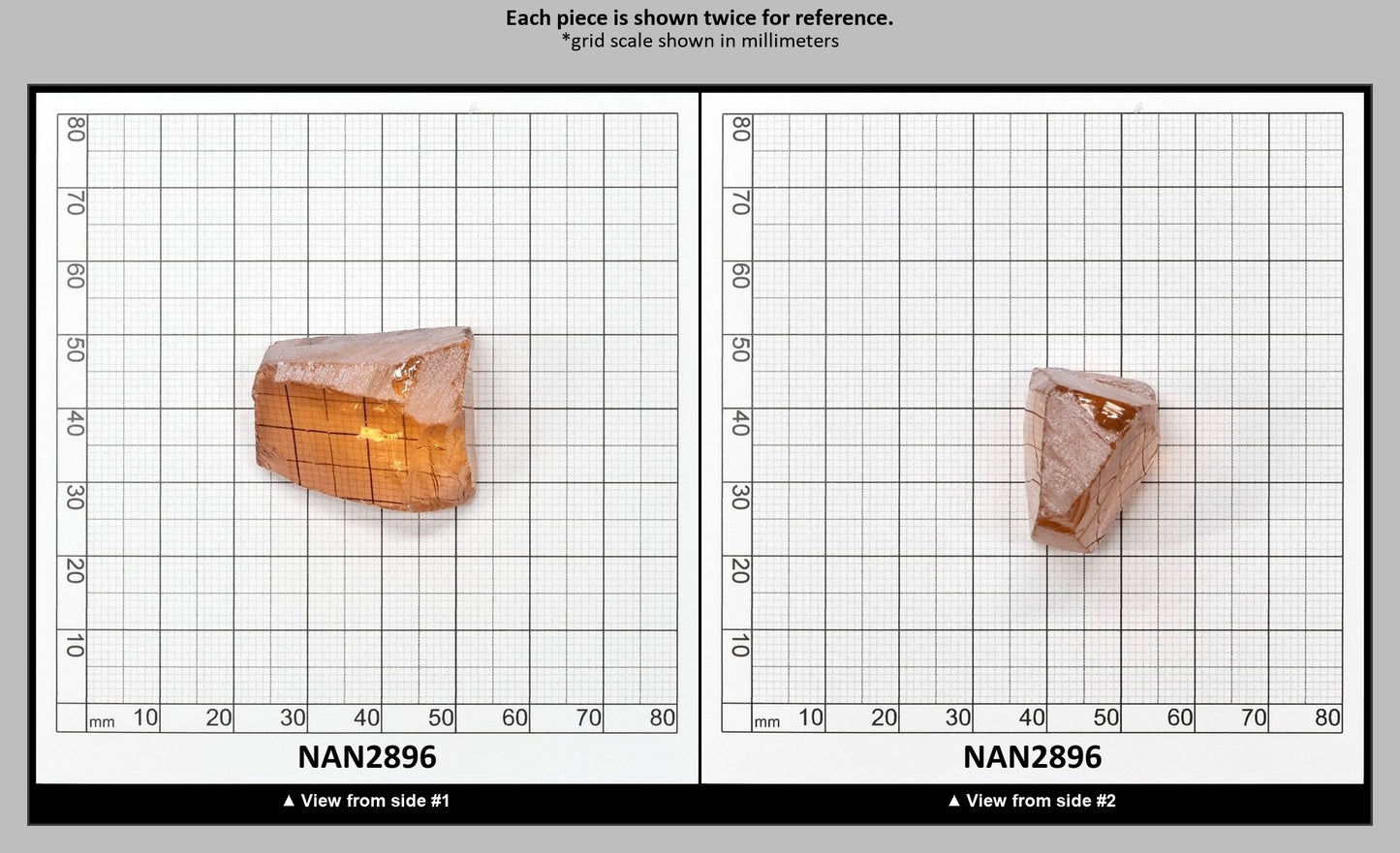 Nanosital Simulated Salmon Lab Created Faceting Rough for Gem Cutting - #A-1076 - Various Sizes : NAN2896