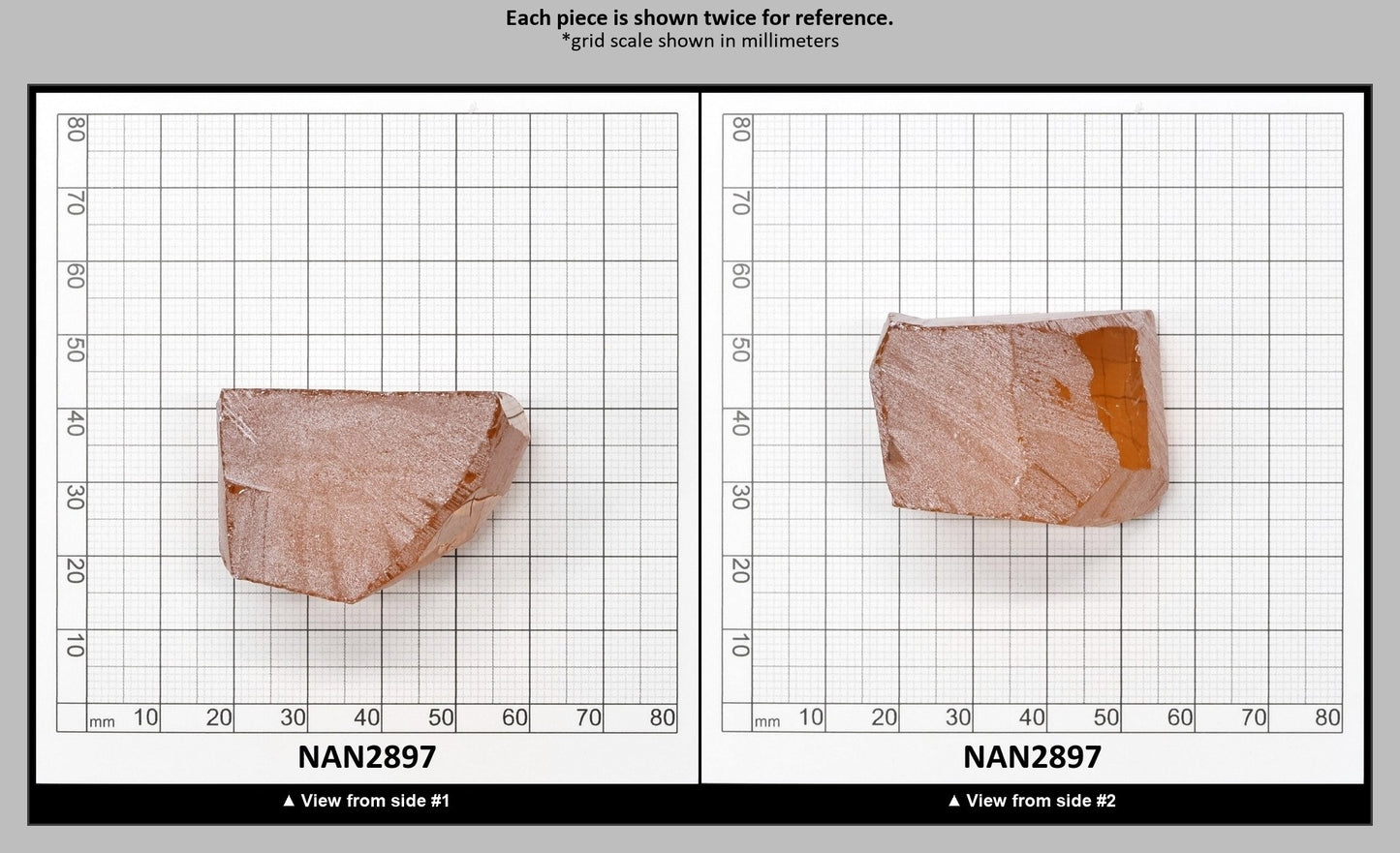 Nanosital Simulated Salmon Lab Created Faceting Rough for Gem Cutting - #A-1076 - Various Sizes : NAN2897