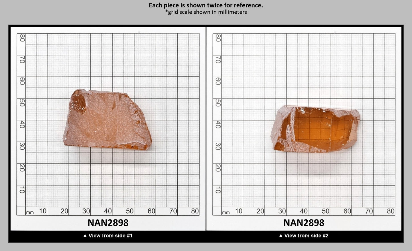 Nanosital Simulated Salmon Lab Created Faceting Rough for Gem Cutting - #A-1076 - Various Sizes : NAN2898