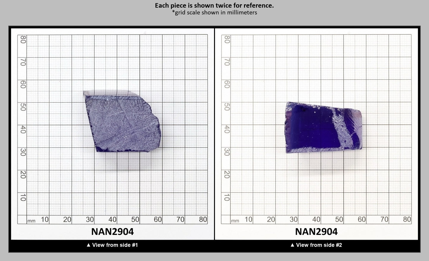 Nanosital Simulated Light Tanzanite Lab Created Faceting Rough for Gem Cutting - #A-146 - Various Sizes : NAN2904