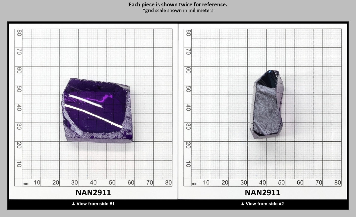 Nanosital Simulated Medium Amethyst  Lab Created Faceting Rough for Gem Cutting - #A-2299 - Various Sizes : NAN2911