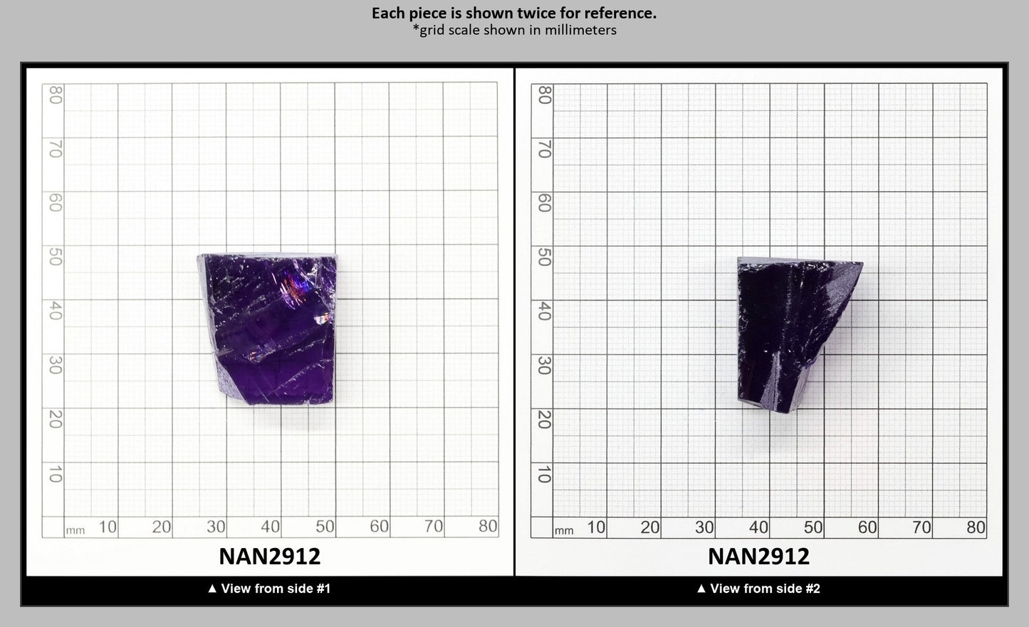 Nanosital Simulated Medium Amethyst  Lab Created Faceting Rough for Gem Cutting - #A-2299 - Various Sizes : NAN2912