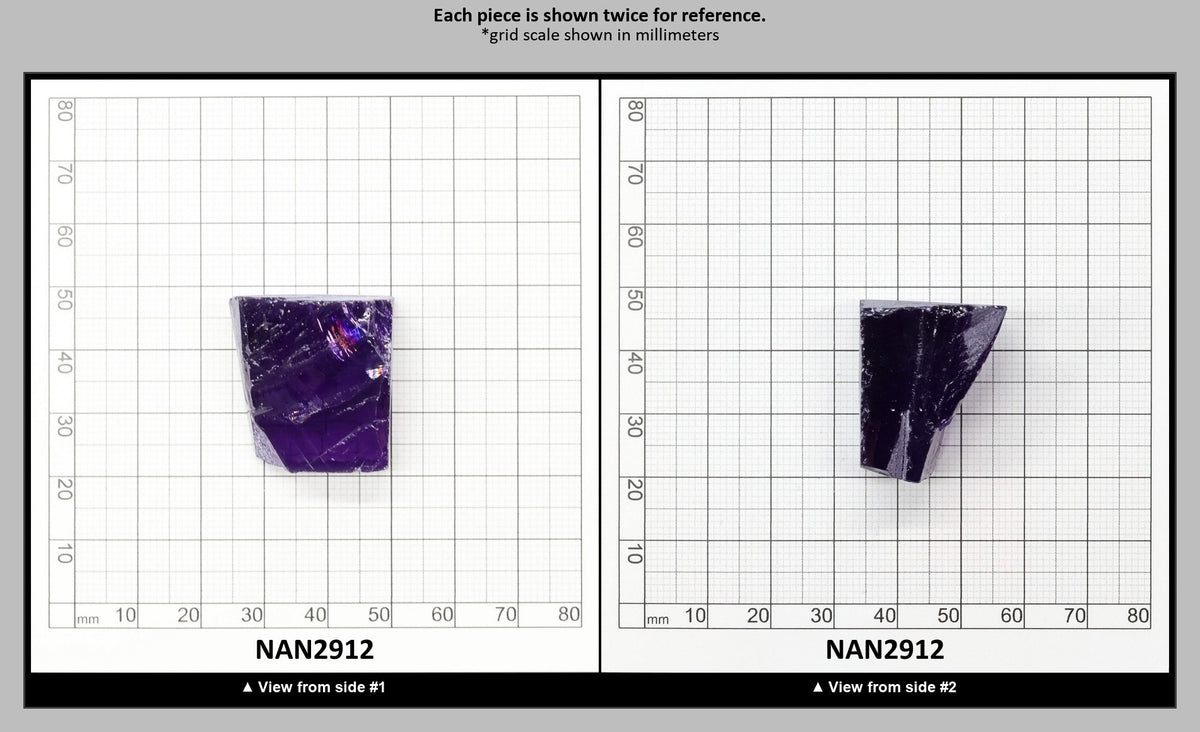 Nanosital Simulated Medium Amethyst  Lab Created Faceting Rough for Gem Cutting - #A-2299 - Various Sizes : NAN2912