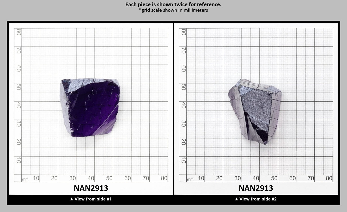 Nanosital Simulated Medium Amethyst  Lab Created Faceting Rough for Gem Cutting - #A-2299 - Various Sizes : NAN2913