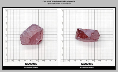 Nanosital Simulated Rhodolite Lab Created Faceting Rough for Gem Cutting - #A-2449 - Various Sizes : NAN2916