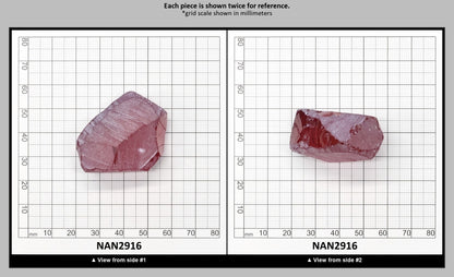 Nanosital Simulated Rhodolite Lab Created Faceting Rough for Gem Cutting - #A-2449 - Various Sizes : NAN2916