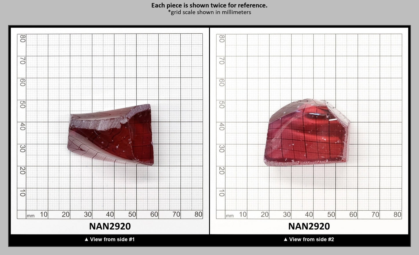 Nanosital Simulated Rhodolite Lab Created Faceting Rough for Gem Cutting - #A-2449 - Various Sizes : NAN2920
