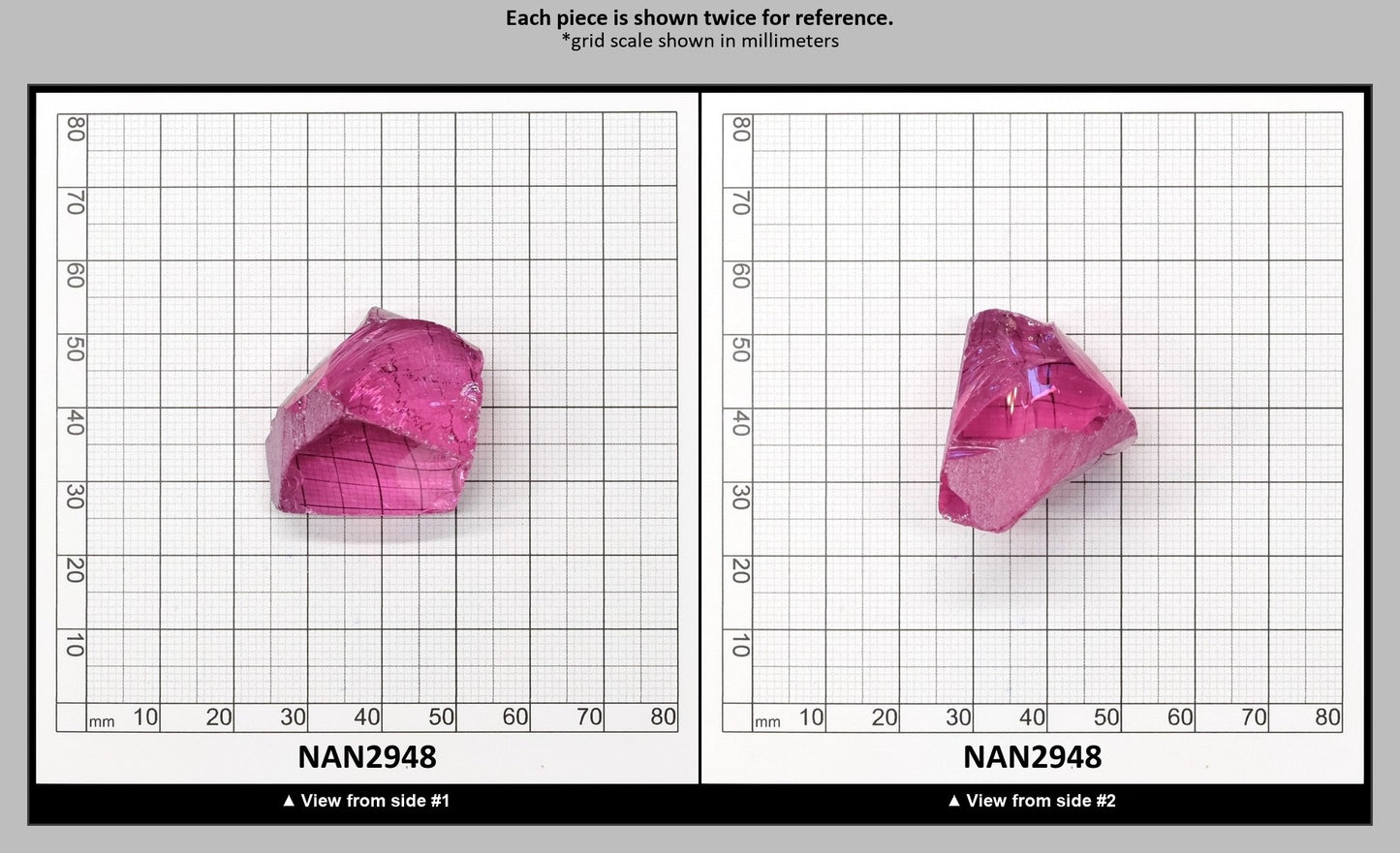 Nanosital Simulated Kunzite Lab Created Faceting Rough for Gem Cutting - #A-4572 - Various Sizes : NAN2948
