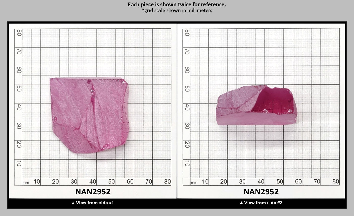 Nanosital Simulated Kunzite Lab Created Faceting Rough for Gem Cutting - #A-4572 - Various Sizes : NAN2952