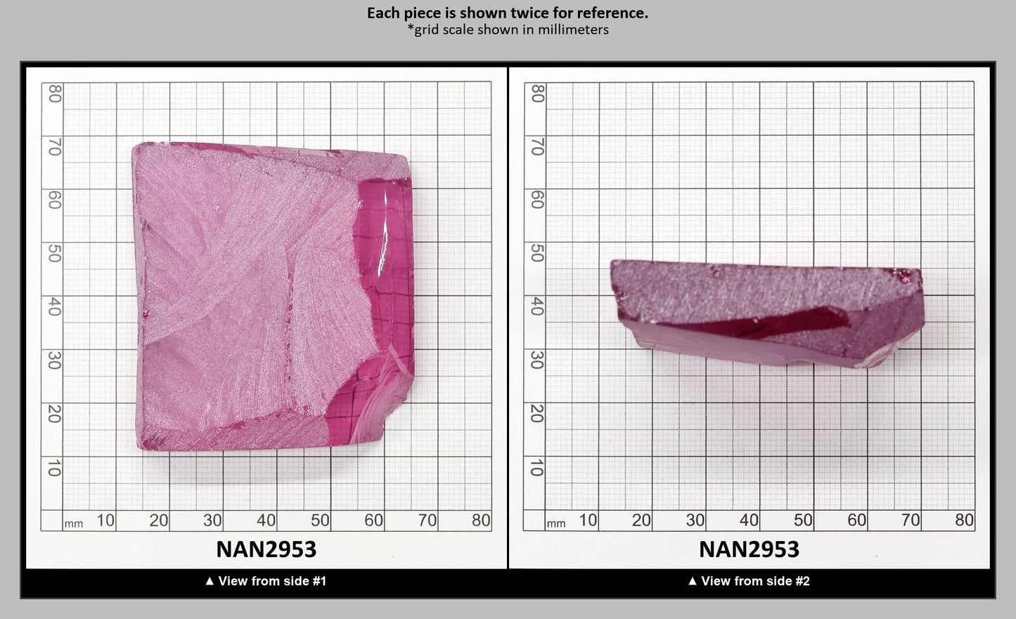 Nanosital Simulated Kunzite Lab Created Faceting Rough for Gem Cutting - #A-4572 - Various Sizes : NAN2953