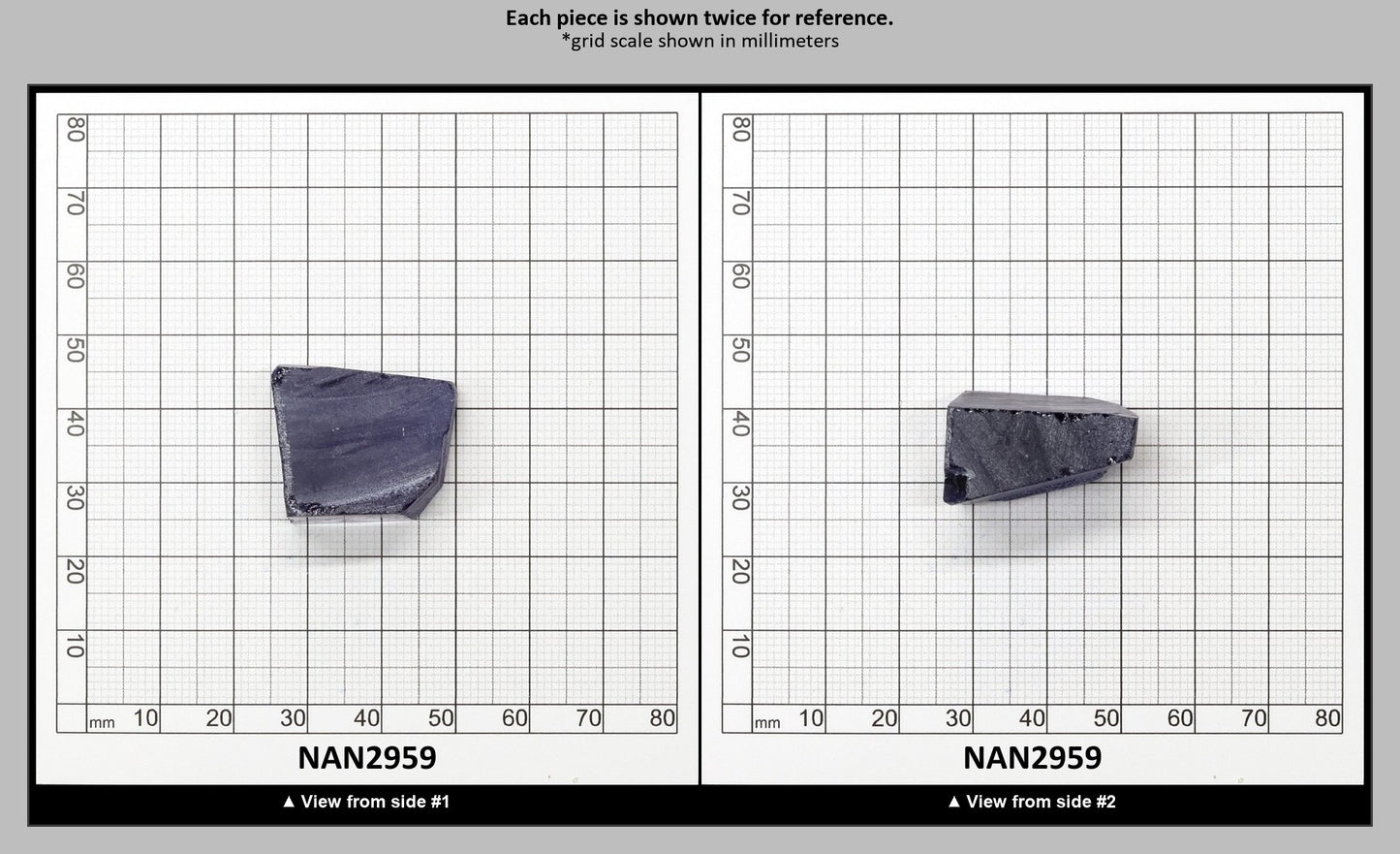 Nanosital Simulated Medium Blue Sapphire Lab Created Faceting Rough for Gem Cutting - #A-597 - Various Sizes : NAN2959