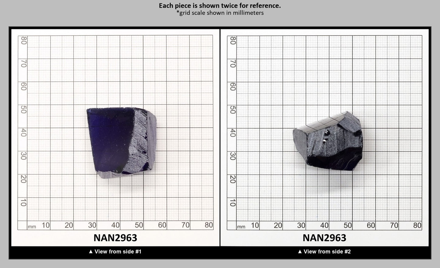Nanosital Simulated Medium Blue Sapphire Lab Created Faceting Rough for Gem Cutting - #A-597 - Various Sizes : NAN2963