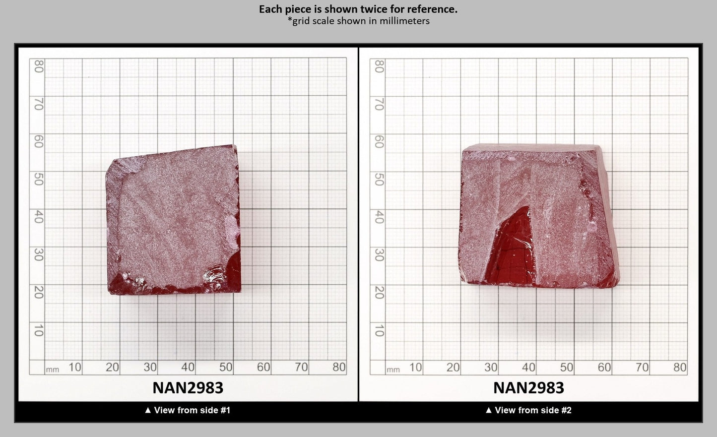 Nanosital Simulated Hot Pink Tourmaline Lab Created Faceting Rough for Gem Cutting - #A-9095 - Various Sizes : NAN2983
