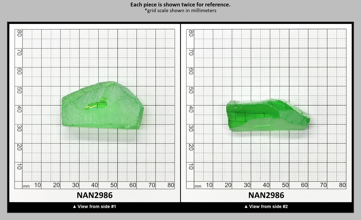 Nanosital Simulated Dark Kryptonite Lab Created Faceting Rough for Gem Cutting - #B-1326 - Various Sizes : NAN2986