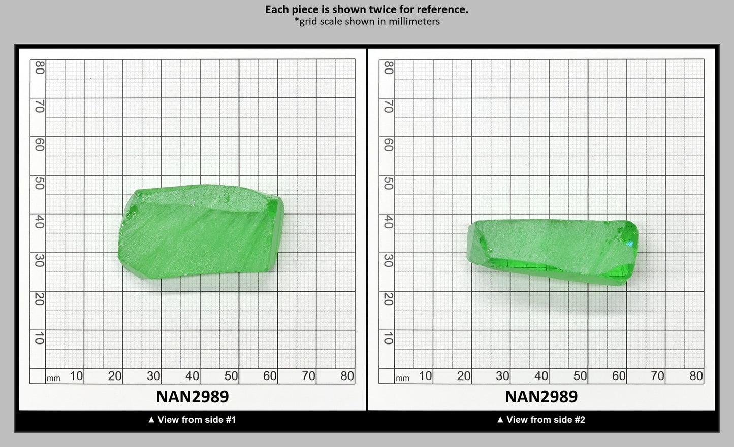 Nanosital Simulated Dark Kryptonite Lab Created Faceting Rough for Gem Cutting - #B-1326 - Various Sizes : NAN2989