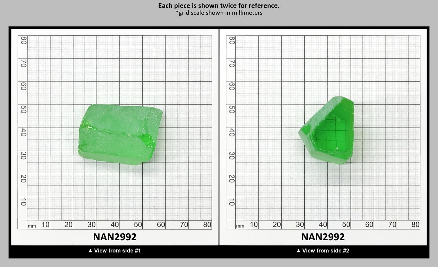 Nanosital Simulated Dark Kryptonite Lab Created Faceting Rough for Gem Cutting - #B-1326 - Various Sizes : NAN2992