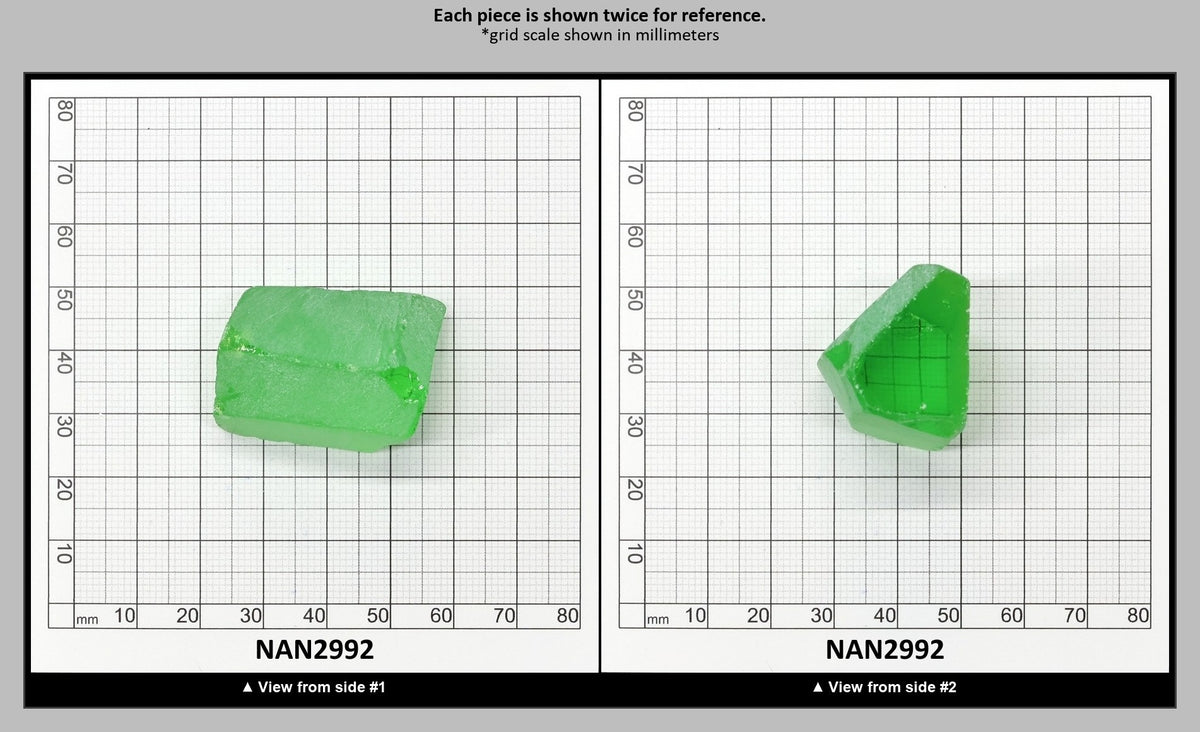 Nanosital Simulated Dark Kryptonite Lab Created Faceting Rough for Gem Cutting - #B-1326 - Various Sizes : NAN2992