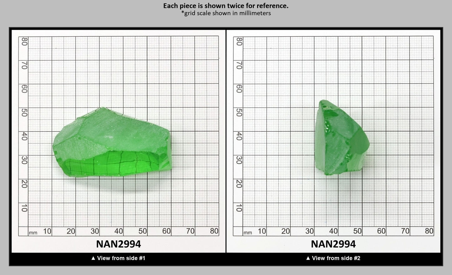 Nanosital Simulated Dark Kryptonite Lab Created Faceting Rough for Gem Cutting - #B-1326 - Various Sizes : NAN2994