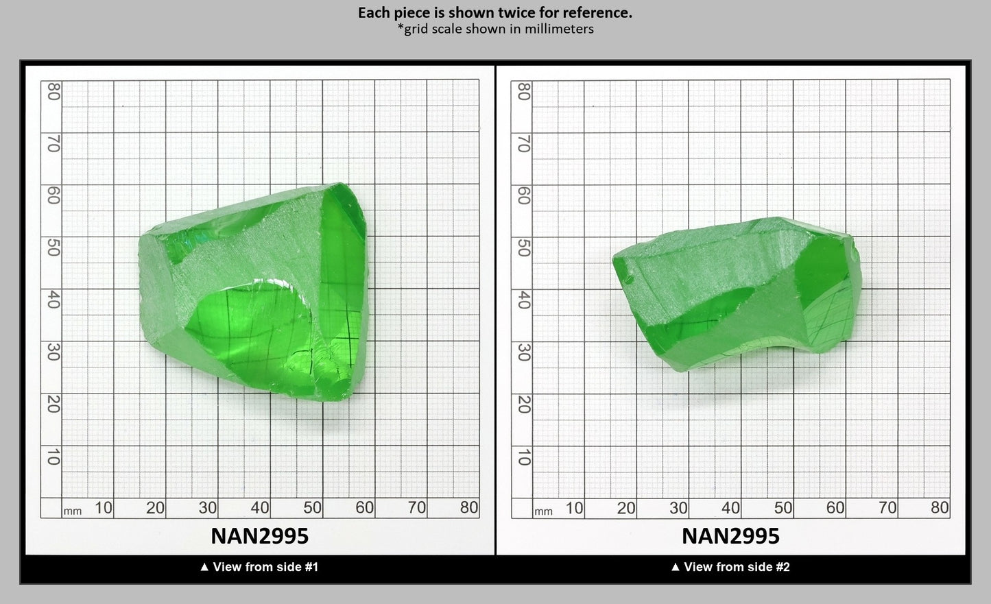 Nanosital Simulated Dark Kryptonite Lab Created Faceting Rough for Gem Cutting - #B-1326 - Various Sizes : NAN2995