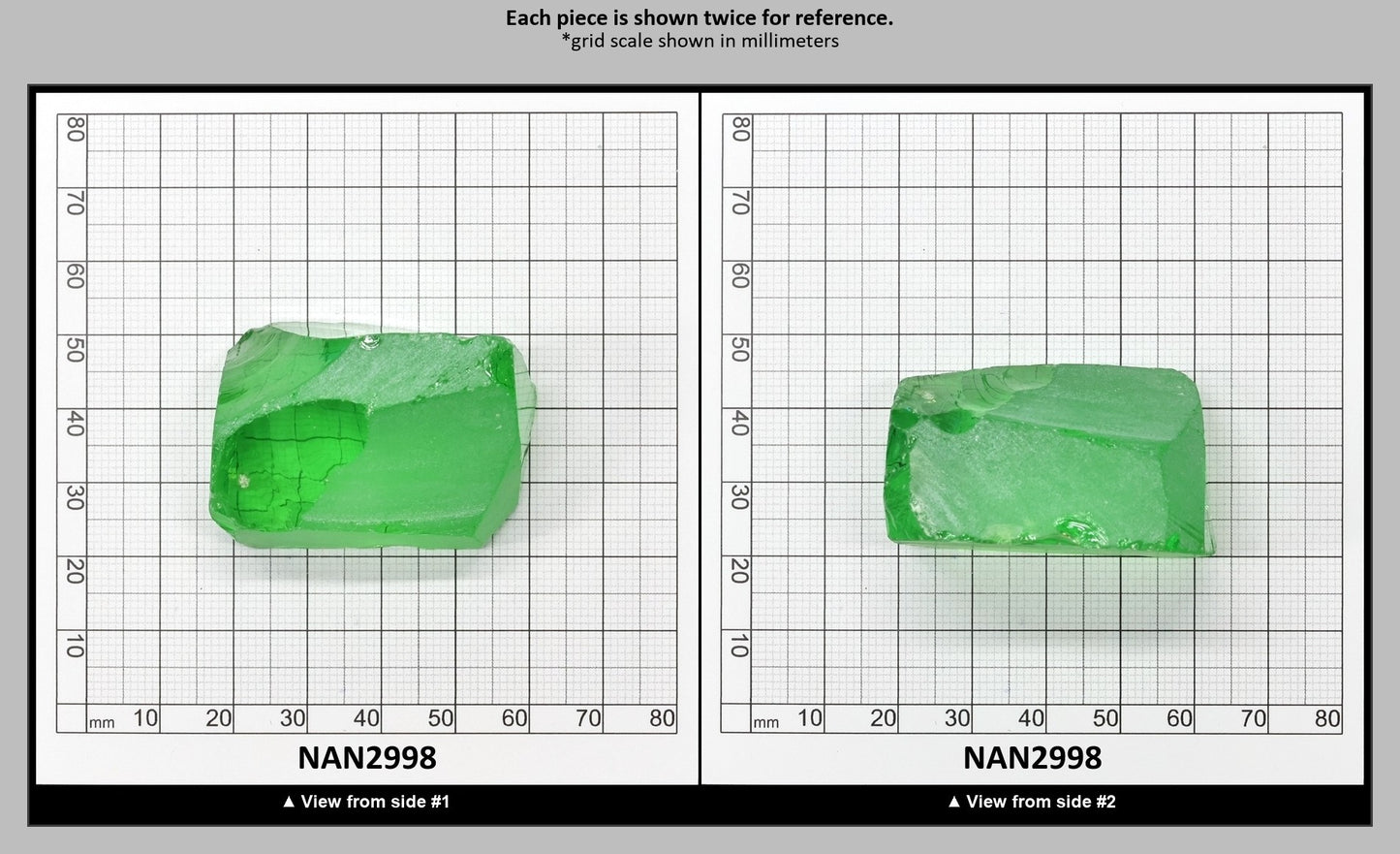 Nanosital Simulated Dark Kryptonite Lab Created Faceting Rough for Gem Cutting - #B-1326 - Various Sizes : NAN2998