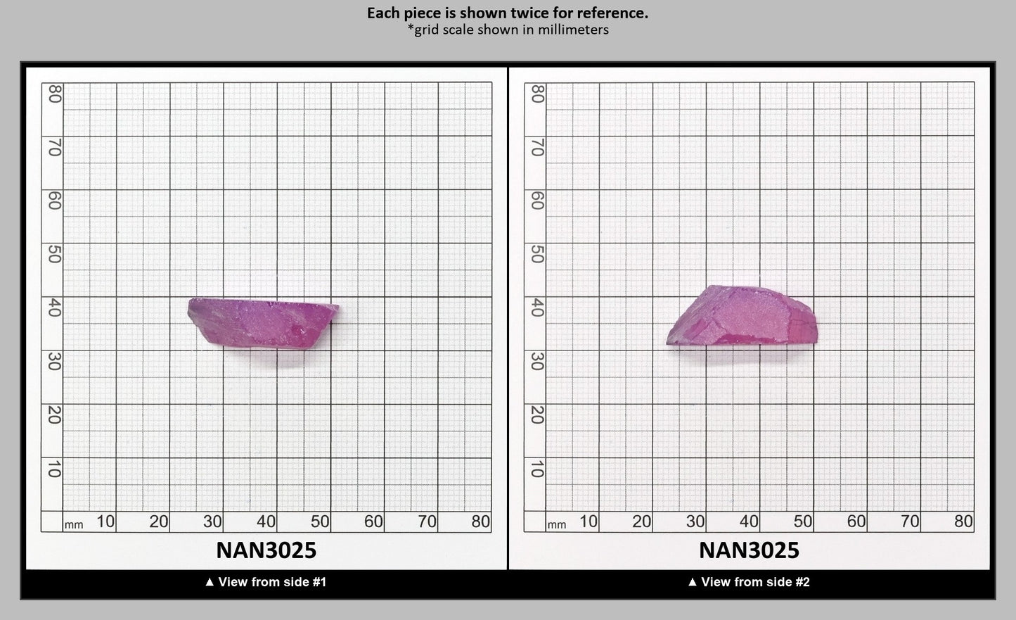 Nanosital Simulated Purple Orchid Chalcedony Lab Created Faceting Rough for Gem Cutting - #E-182/1 - Various Sizes : NAN3025