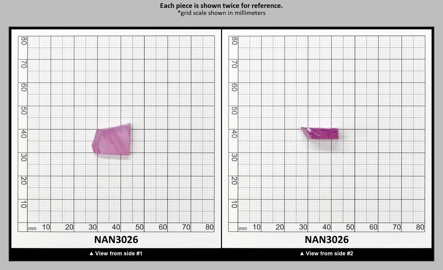 Nanosital Simulated Purple Orchid Chalcedony Lab Created Faceting Rough for Gem Cutting - #E-182/1 - Various Sizes : NAN3026