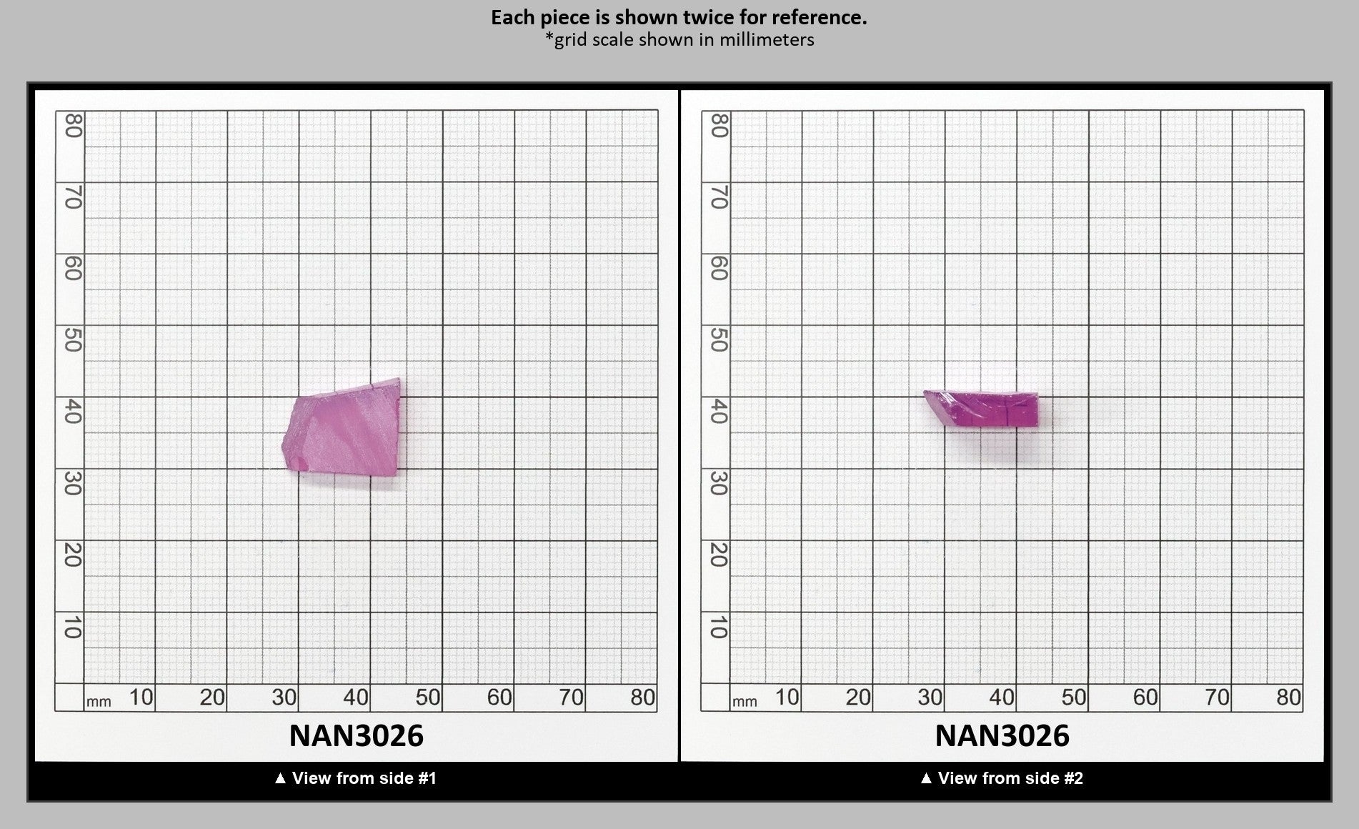 Nanosital Simulated Purple Orchid Chalcedony Lab Created Faceting Rough for Gem Cutting - #E-182/1 - Various Sizes : NAN3026