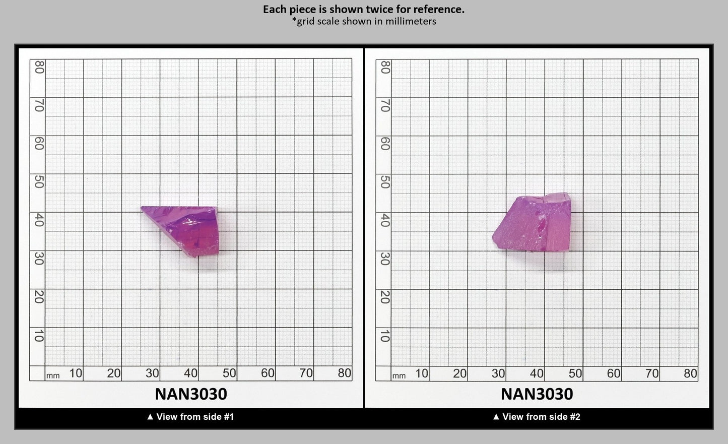 Nanosital Simulated Purple Orchid Chalcedony Lab Created Faceting Rough for Gem Cutting - #E-182/1 - Various Sizes : NAN3030
