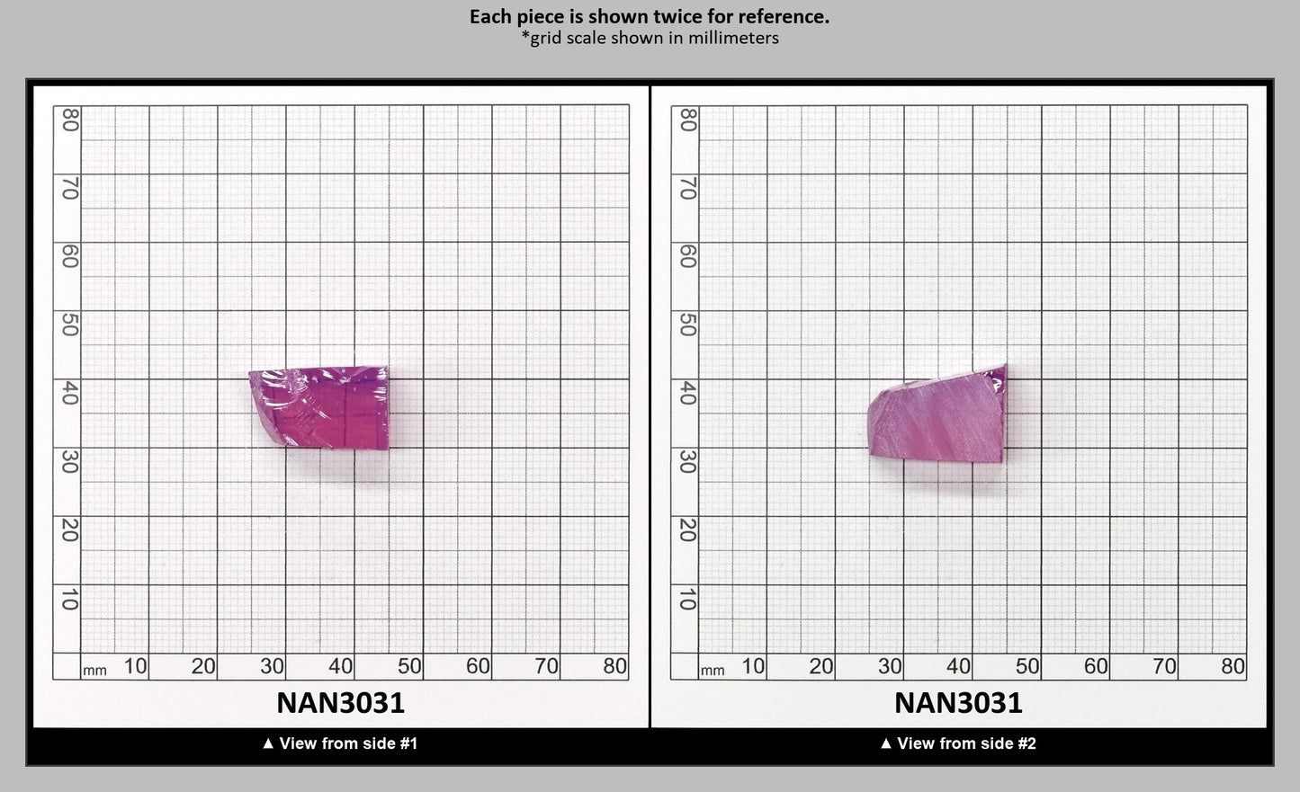 Nanosital Simulated Purple Orchid Chalcedony Lab Created Faceting Rough for Gem Cutting - #E-182/1 - Various Sizes : NAN3031