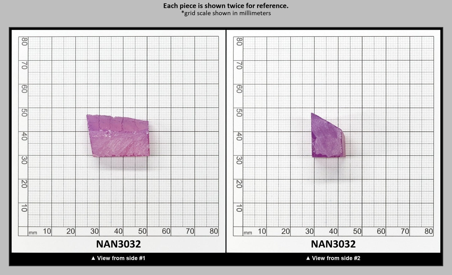 Nanosital Simulated Purple Orchid Chalcedony Lab Created Faceting Rough for Gem Cutting - #E-182/1 - Various Sizes : NAN3032