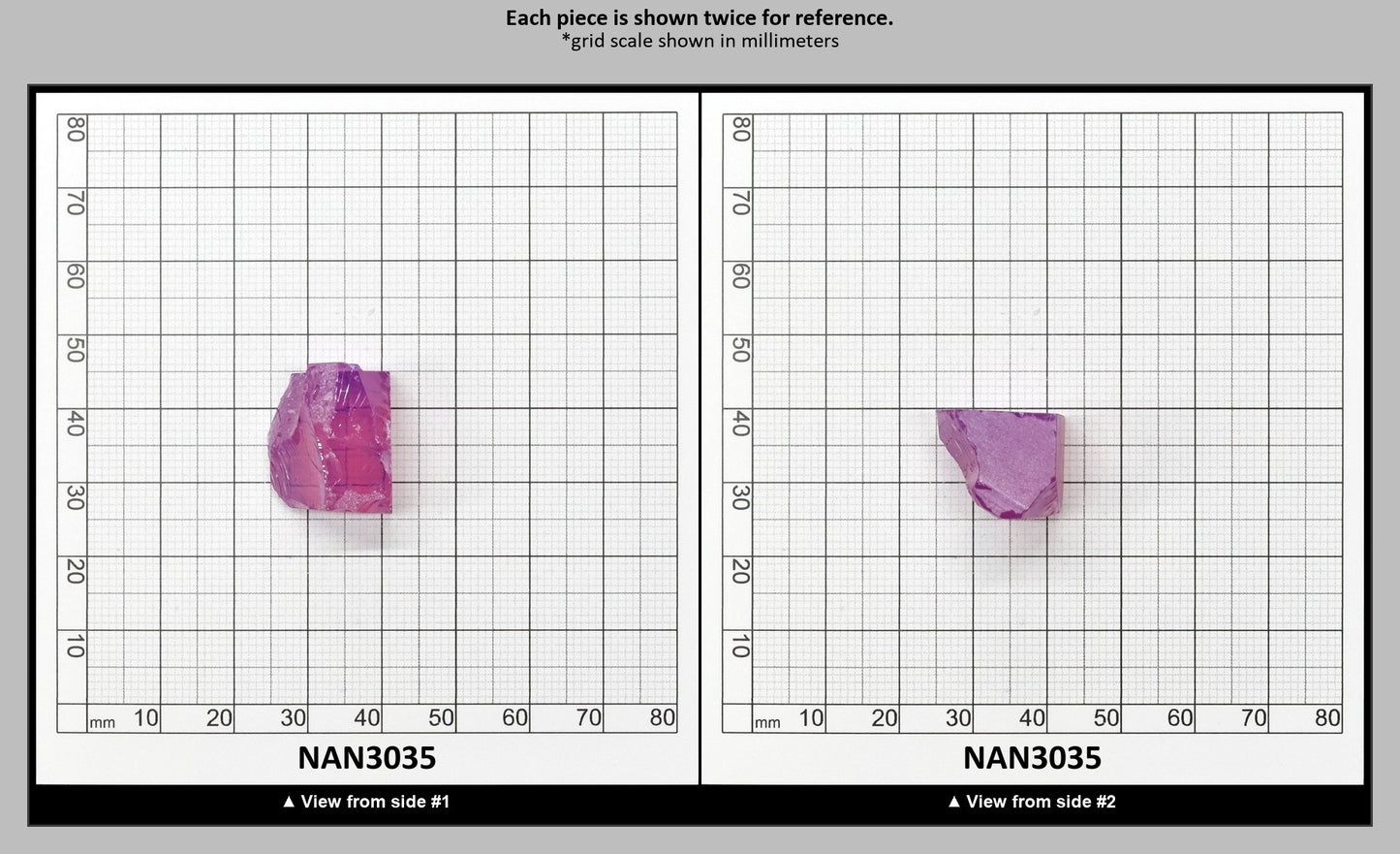 Nanosital Simulated Purple Orchid Chalcedony Lab Created Faceting Rough for Gem Cutting - #E-182/1 - Various Sizes : NAN3035