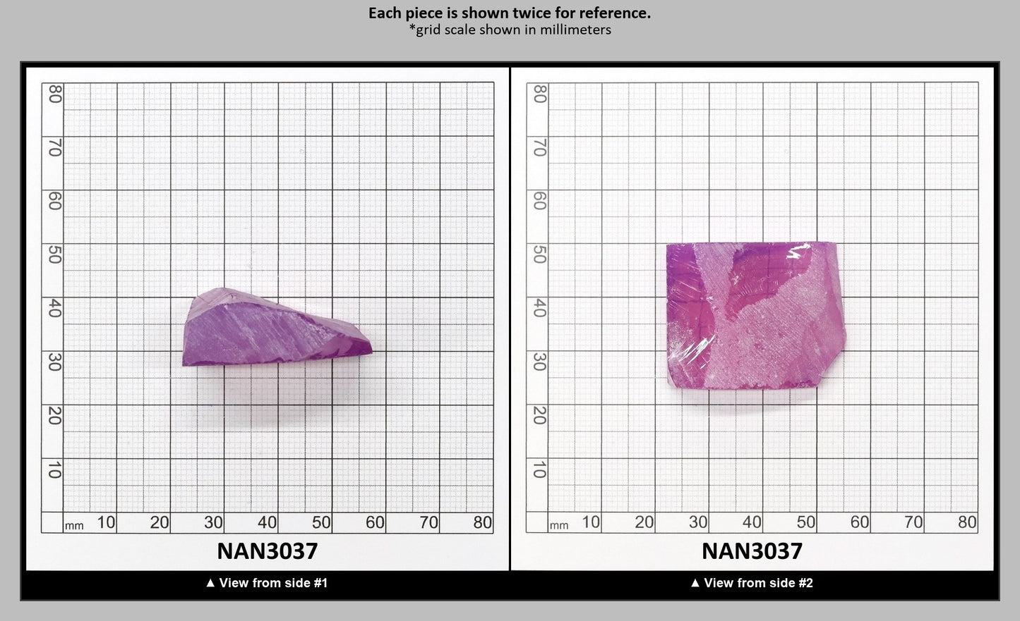 Nanosital Simulated Purple Orchid Chalcedony Lab Created Faceting Rough for Gem Cutting - #E-182/1 - Various Sizes : NAN3037