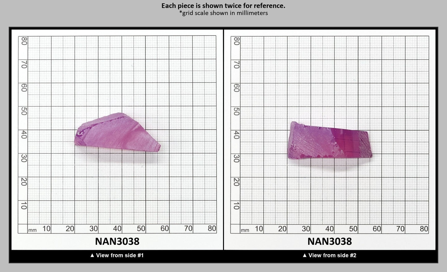 Nanosital Simulated Purple Orchid Chalcedony Lab Created Faceting Rough for Gem Cutting - #E-182/1 - Various Sizes : NAN3038