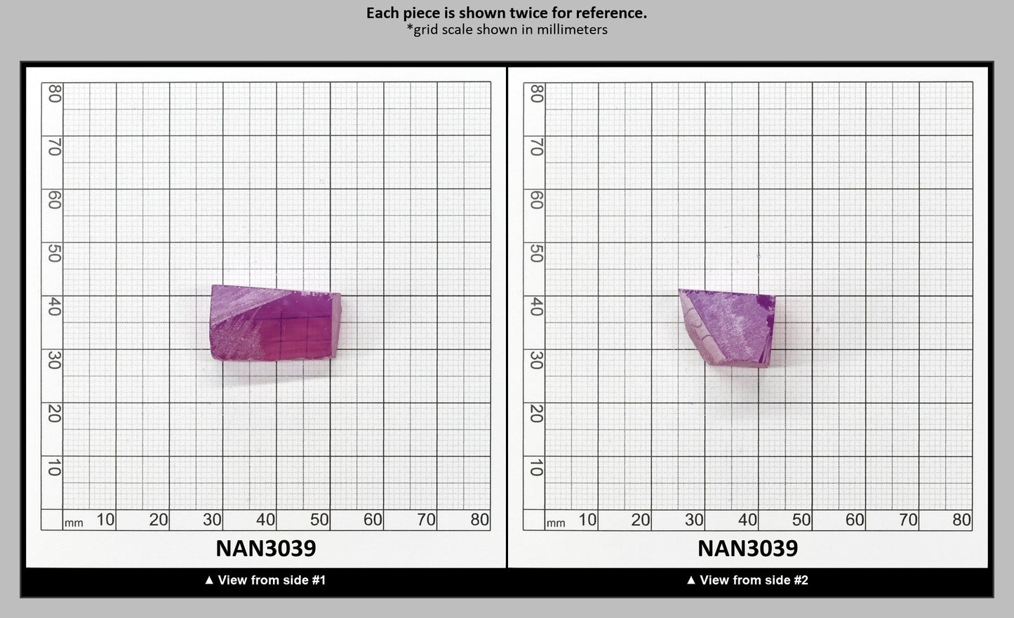 Nanosital Simulated Purple Orchid Chalcedony Lab Created Faceting Rough for Gem Cutting - #E-182/1 - Various Sizes : NAN3039
