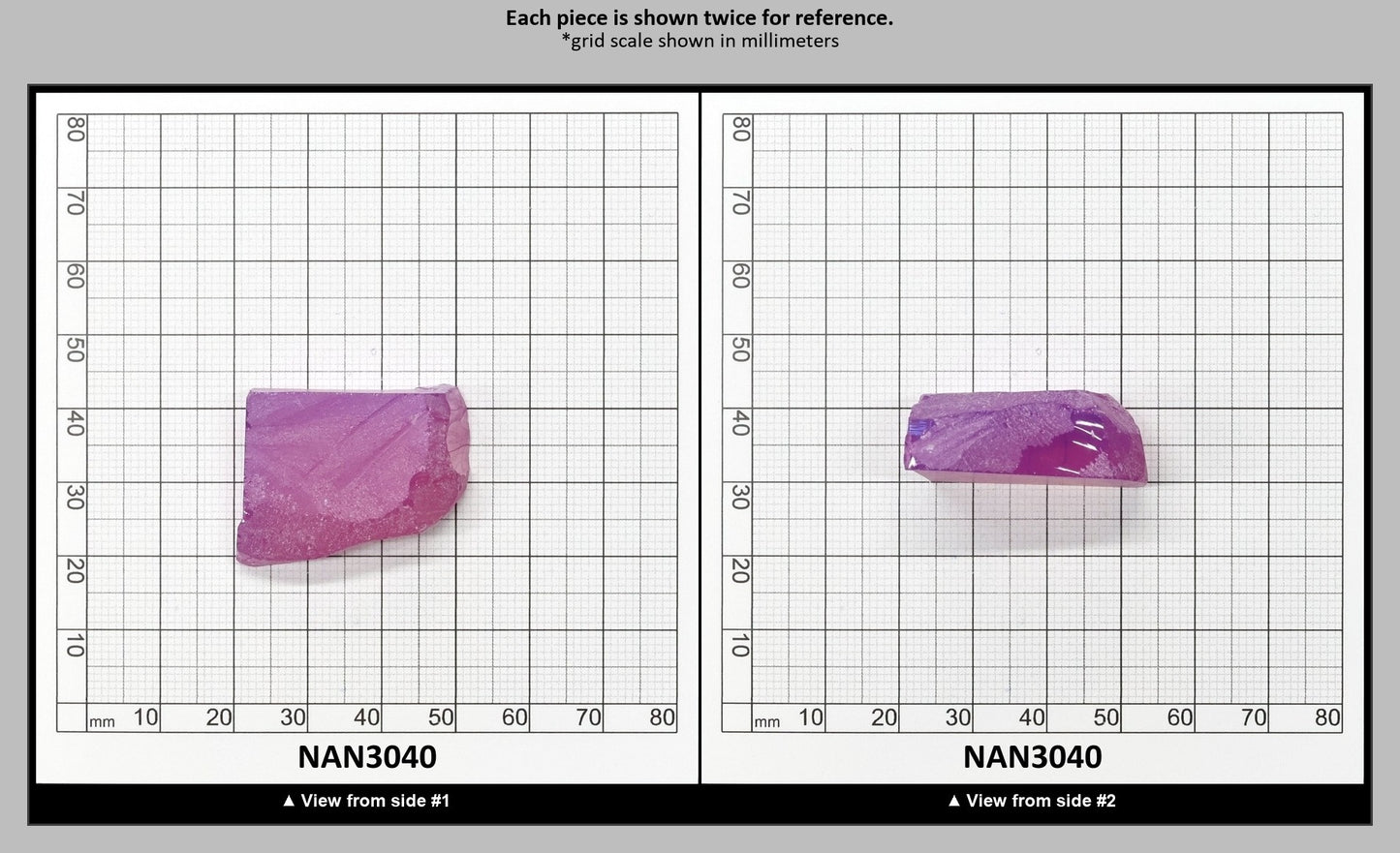 Nanosital Simulated Purple Orchid Chalcedony Lab Created Faceting Rough for Gem Cutting - #E-182/1 - Various Sizes : NAN3040