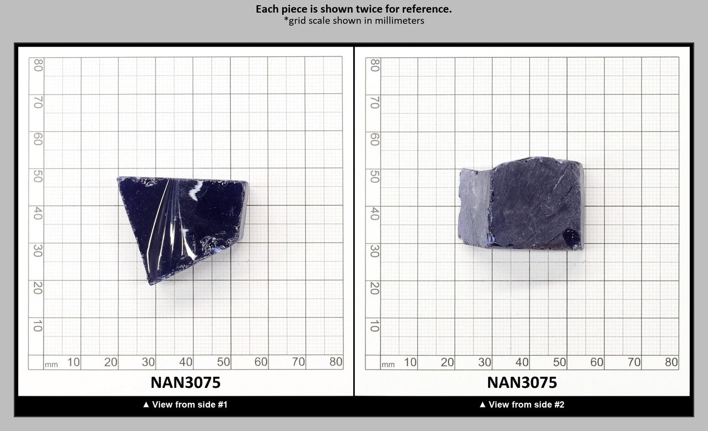 UV Reactive Nanosital #E-459 Lab Created Faceting Rough for Gem Cutting - Various Sizes : NAN3075