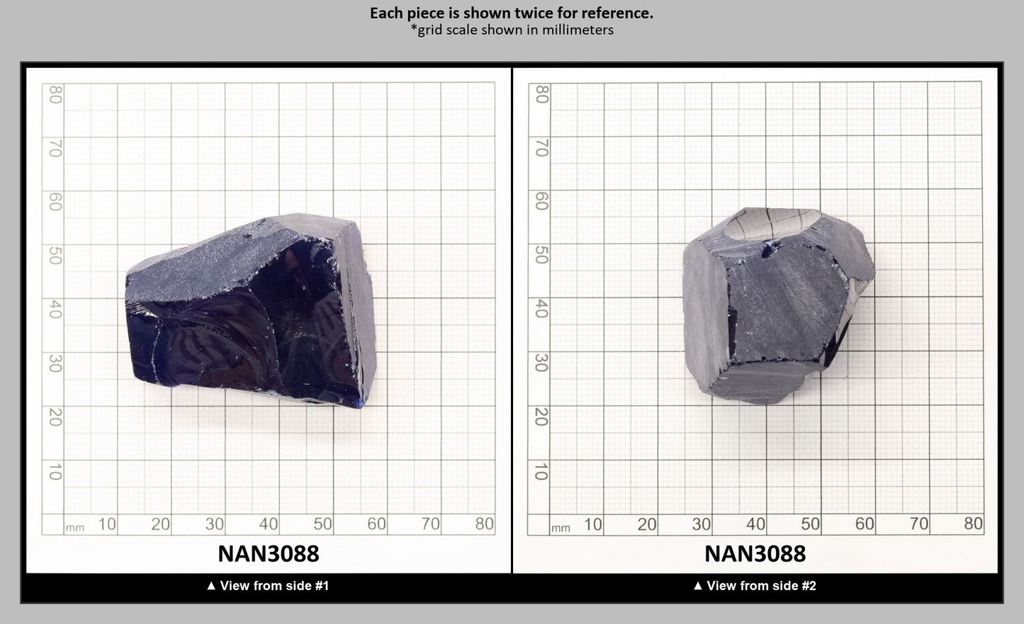 UV Reactive Nanosital #E-459 Lab Created Faceting Rough for Gem Cutting - Various Sizes : NAN3088