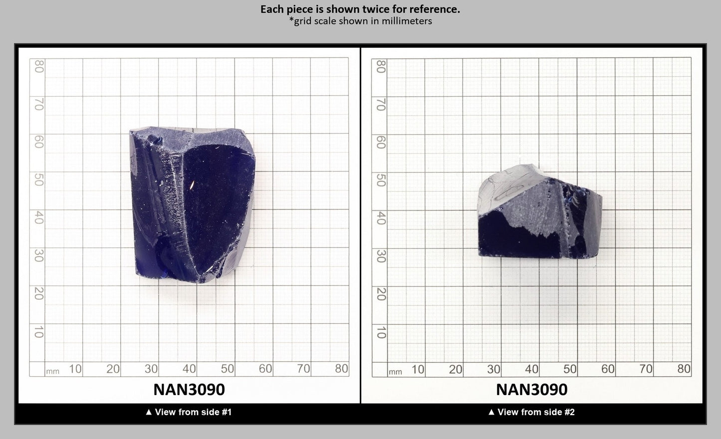 UV Reactive Nanosital #E-459 Lab Created Faceting Rough for Gem Cutting - Various Sizes : NAN3090