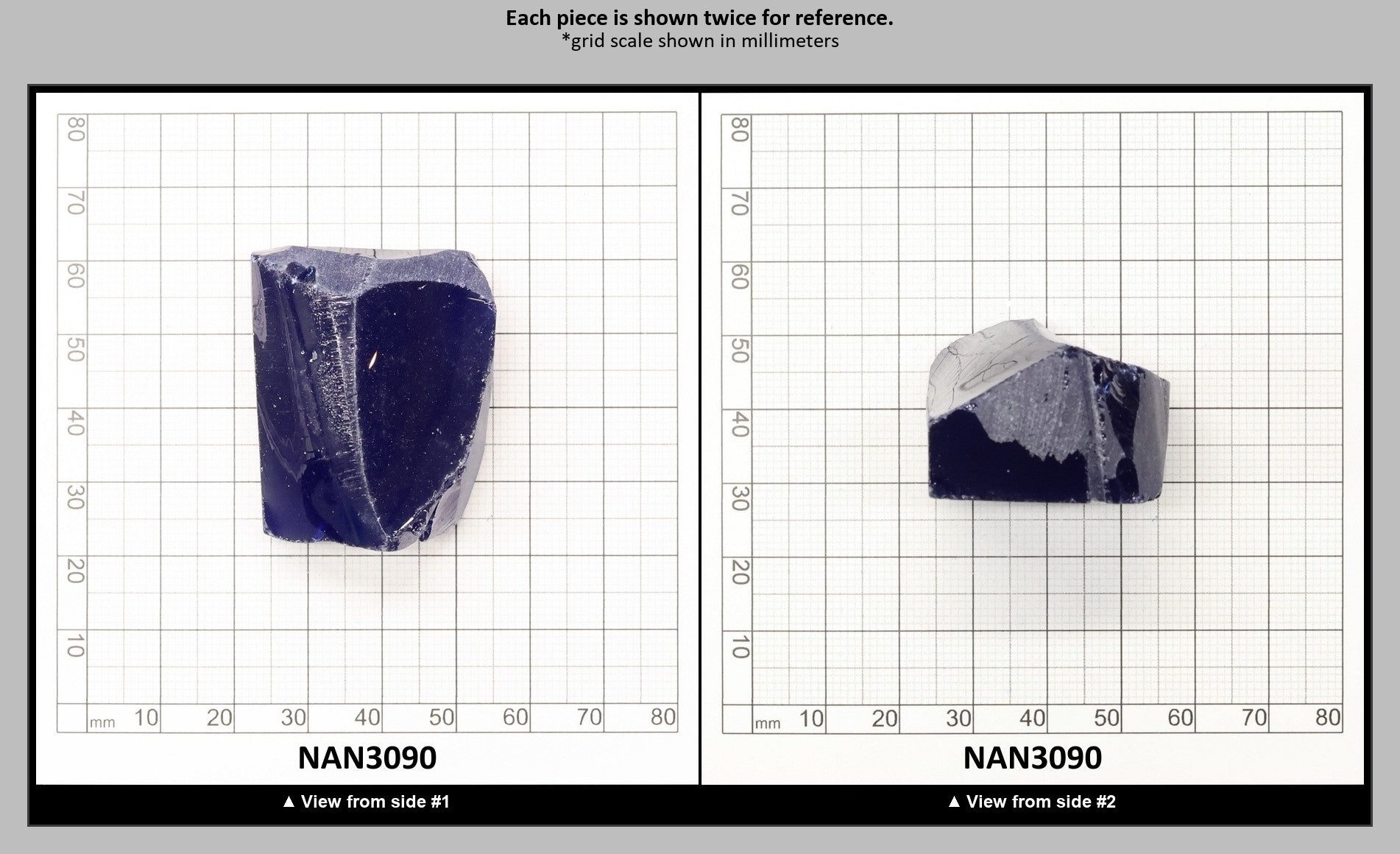 UV Reactive Nanosital #E-459 Lab Created Faceting Rough for Gem Cutting - Various Sizes : NAN3090