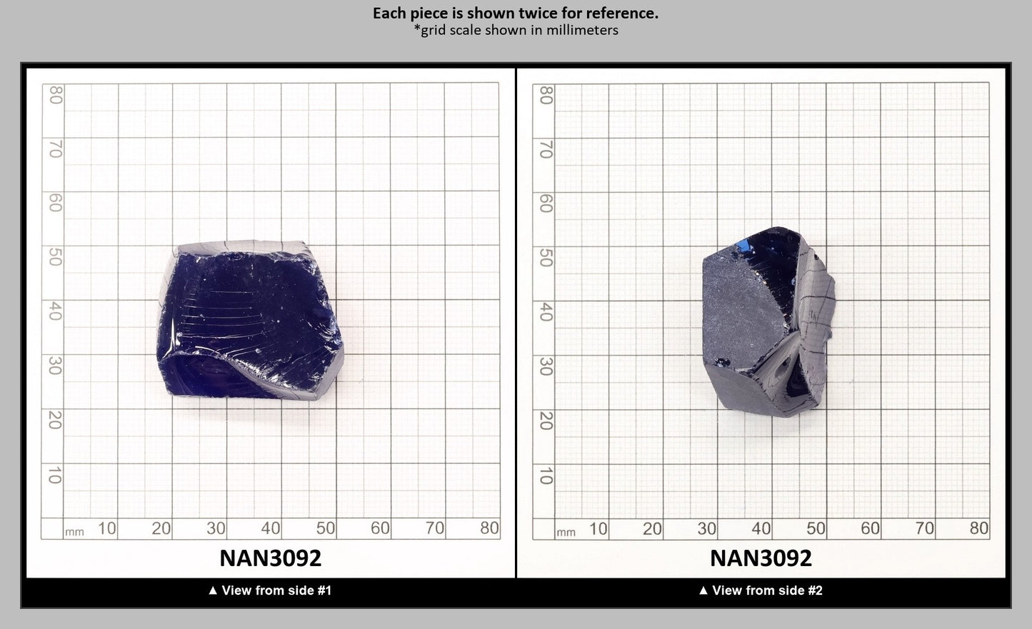 UV Reactive Nanosital #E-459 Lab Created Faceting Rough for Gem Cutting - Various Sizes : NAN3092