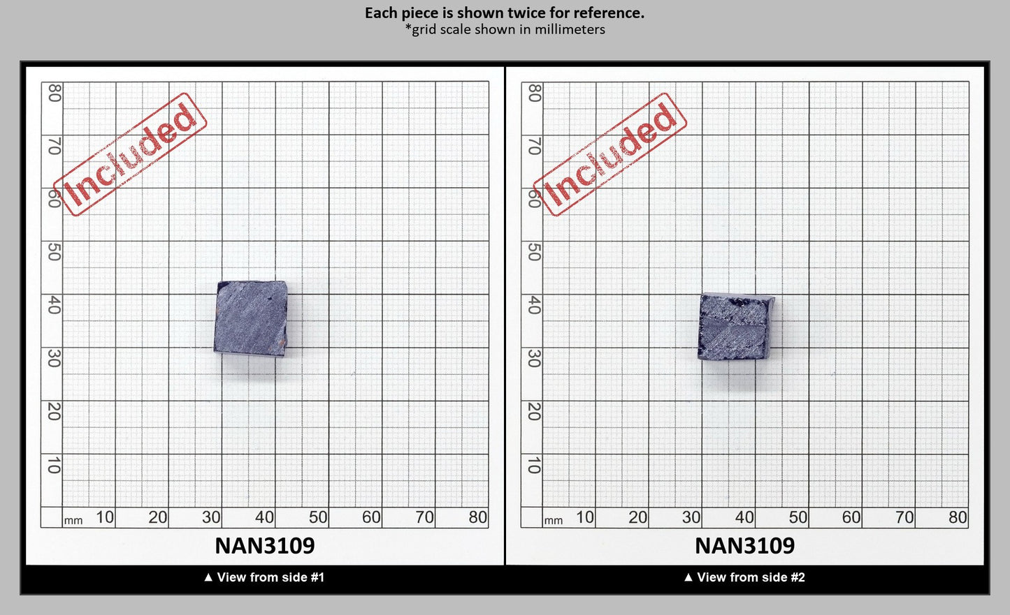 Nanosital Simulated Medium Blue Sapphire (Included)  Lab Created Faceting Rough for Gem Cutting - #Z-597 - Various Sizes : NAN3109