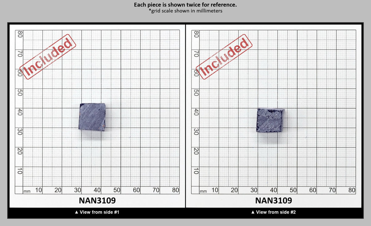 Nanosital Simulated Medium Blue Sapphire (Included)  Lab Created Faceting Rough for Gem Cutting - #Z-597 - Various Sizes : NAN3109